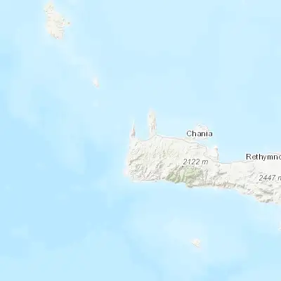 Map showing location of Kíssamos (35.494590, 23.653750)