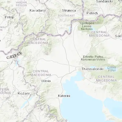 Map showing location of Koufália (40.777780, 22.571940)