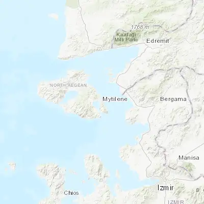 Map showing location of Mytilene (39.107720, 26.555290)