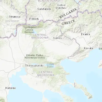 Map showing location of Nigríta (40.905280, 23.499440)