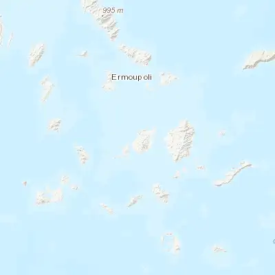 Map showing location of Páros (37.083330, 25.150000)