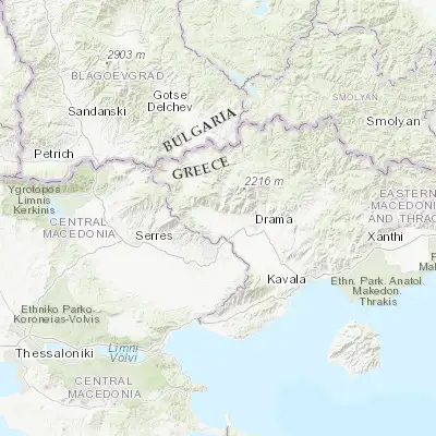 Map showing location of Prosotsáni (41.183330, 23.966670)