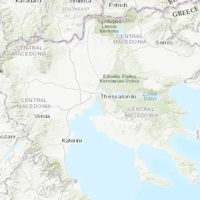 Map showing location of Thessaloníki (40.643610, 22.930860)