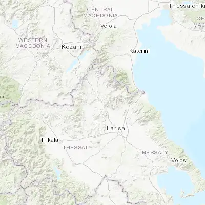 Map showing location of Tsarítsani (39.881170, 22.227580)