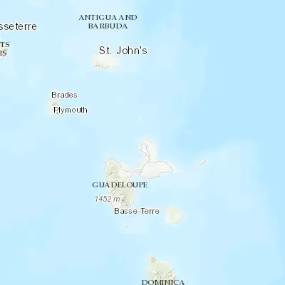 Map showing location of Anse-Bertrand (16.472390, -61.507390)