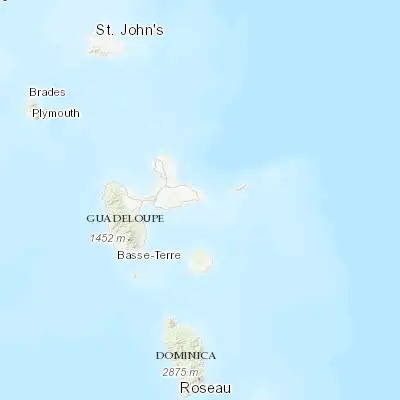 Map showing location of Saint-François (16.252360, -61.273320)