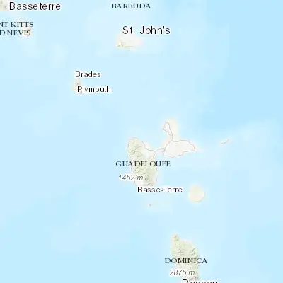 Map showing location of Sainte-Rose (16.332640, -61.696900)