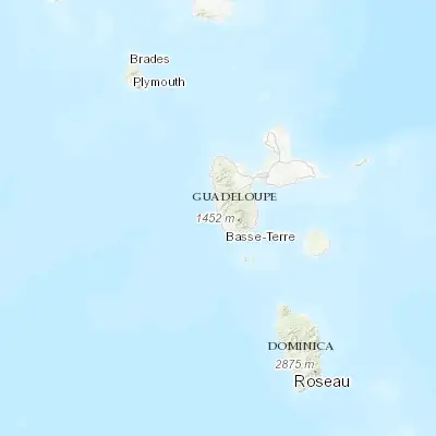 Map showing location of Vieux-Habitants (16.058660, -61.766670)