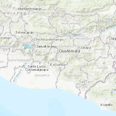 Map showing location of Amatitlán (14.477400, -90.634890)