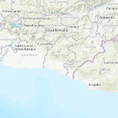 Map showing location of Chiquimulilla (14.083800, -90.385470)