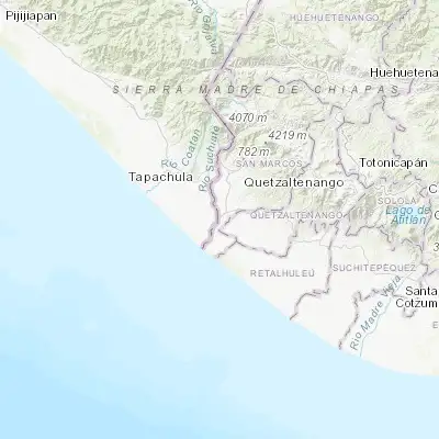 Map showing location of Ciudad Tecún Umán (14.677370, -92.140390)