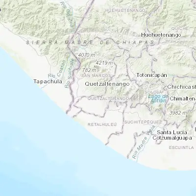Map showing location of Coatepeque (14.704130, -91.864260)
