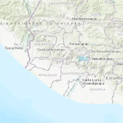 Map showing location of El Palmar (14.650830, -91.578000)