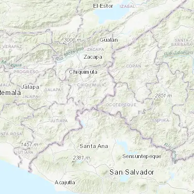 Map showing location of Esquipulas (14.565710, -89.351660)