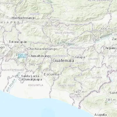 Map showing location of Guatemala City (14.640720, -90.513270)
