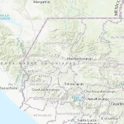 Map showing location of Huehuetenango (15.319180, -91.472410)