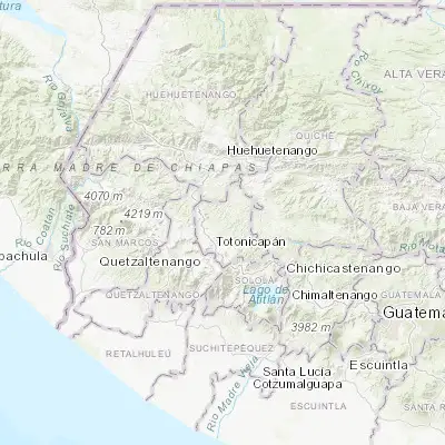 Map showing location of Momostenango (15.044370, -91.408640)