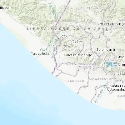 Map showing location of Pajapita (14.721520, -92.035210)