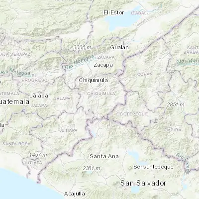 Map showing location of Quezaltepeque (14.635530, -89.442410)
