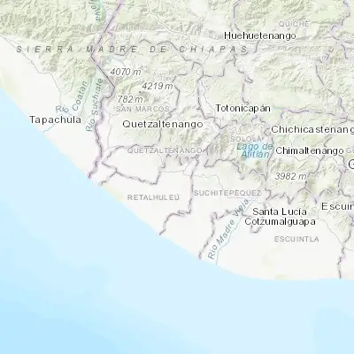 Map showing location of Retalhuleu (14.536110, -91.677780)