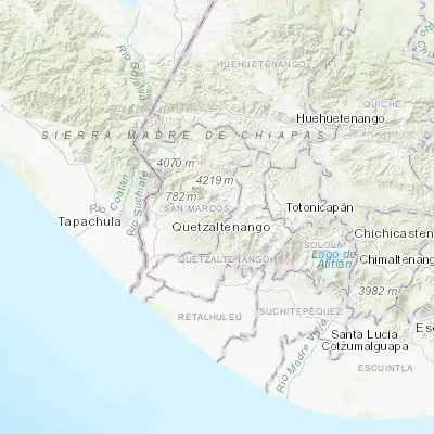 Map showing location of San Cristóbal Cucho (14.905050, -91.781230)