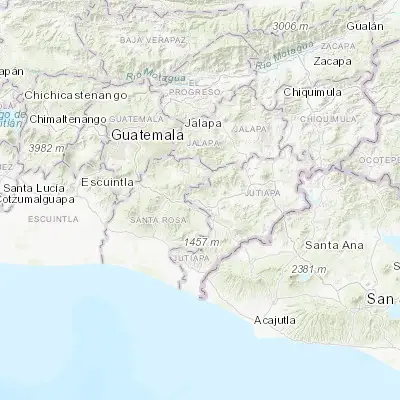 Map showing location of San José Acatempa (14.265280, -90.126940)