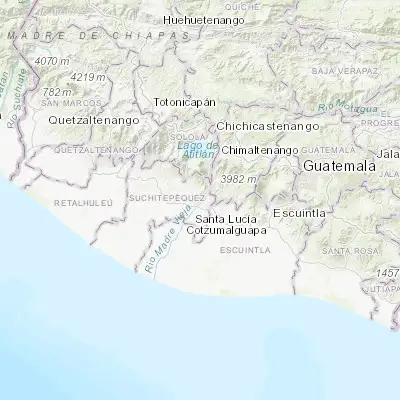 Map showing location of San Juan Bautista (14.422740, -91.179040)