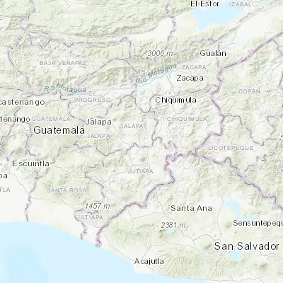 Map showing location of San Manuel Chaparrón (14.519870, -89.769170)