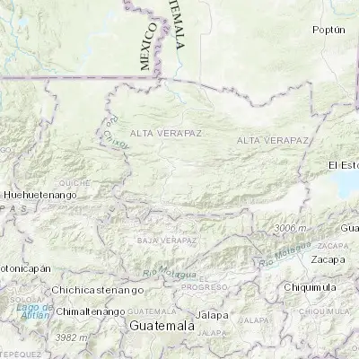 Map showing location of San Pedro Carchá (15.477450, -90.311050)