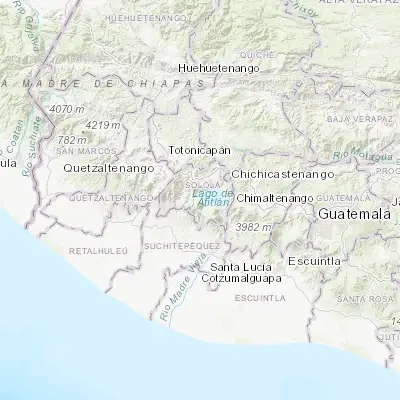Map showing location of San Pedro La Laguna (14.692970, -91.272010)