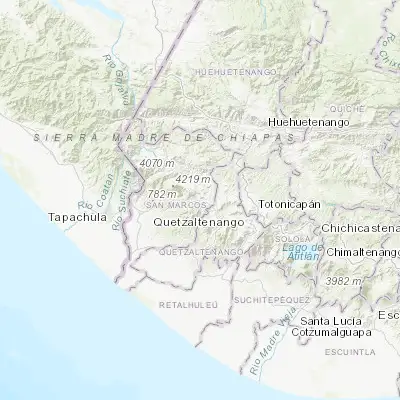 Map showing location of San Pedro Sacatepéquez (14.968070, -91.761720)