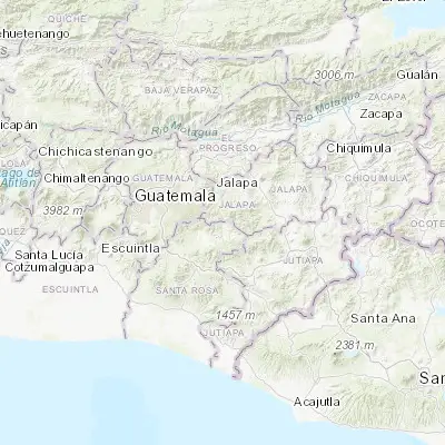 Map showing location of San Rafael Las Flores (14.476040, -90.178550)