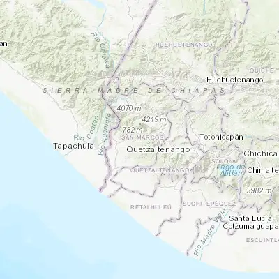 Map showing location of San Rafael Pie de la Cuesta (14.930520, -91.913880)