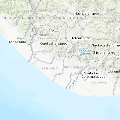 Map showing location of San Sebastián (14.561770, -91.648650)