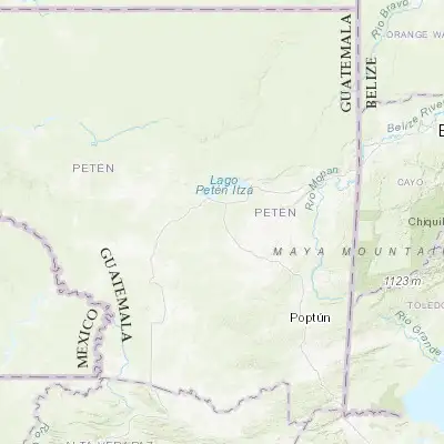 Map showing location of Santa Ana (16.805820, -89.827080)