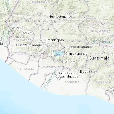 Map showing location of Santiago Atitlán (14.638230, -91.229010)
