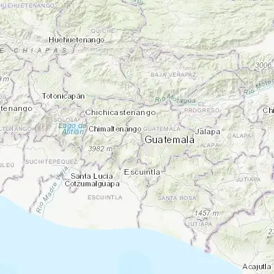 Map showing location of Santiago Sacatepéquez (14.635100, -90.676540)