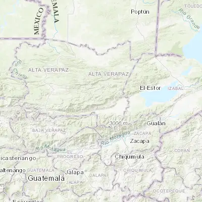 Map showing location of Senahú (15.416400, -89.822150)