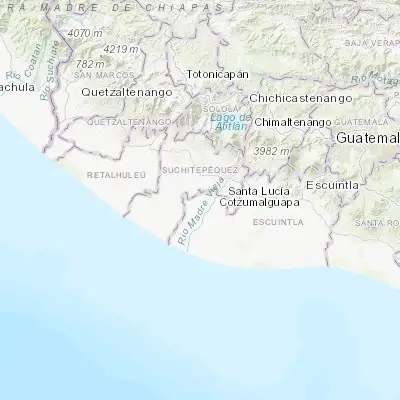 Map showing location of Tiquisate (14.283560, -91.360630)
