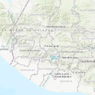 Map showing location of Totonicapán (14.911670, -91.361110)