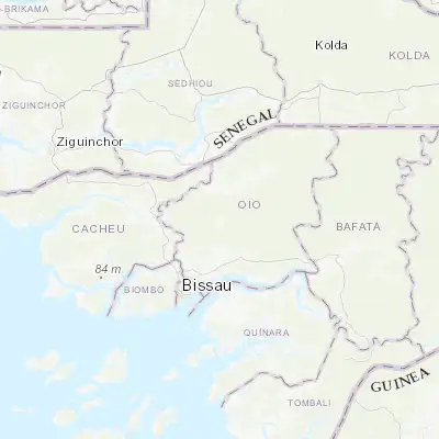 Map showing location of Bissorã (12.223060, -15.447500)