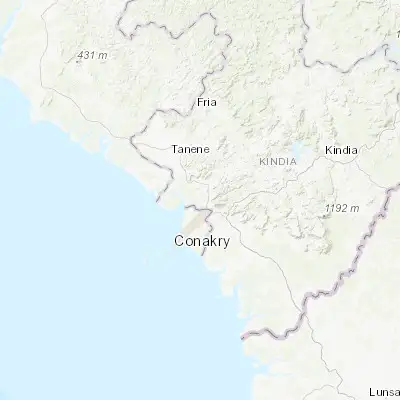 Map showing location of Dubréka (9.791110, -13.523330)