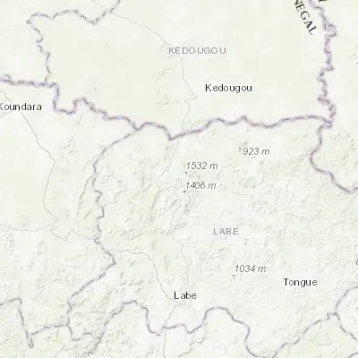 Map showing location of Mali (12.079000, -12.298200)