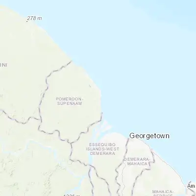 Map showing location of Anna Regina (7.264390, -58.507690)
