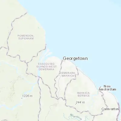 Map showing location of Vreed-en-Hoop (6.809270, -58.197980)
