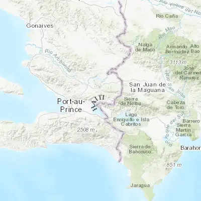 Map showing location of Cornillon (18.675460, -71.952710)