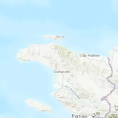 Map showing location of Gros Morne (19.670800, -72.678080)