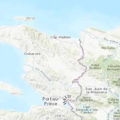 Map showing location of Pignon (19.335940, -72.116620)