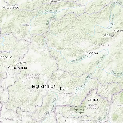 Map showing location of Campamento (14.550000, -86.650000)
