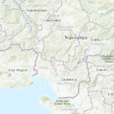Map showing location of El Porvenir (13.761670, -87.345830)